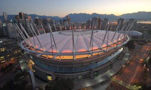 BC Place vancouver Skyline view of BC Place Vancouver