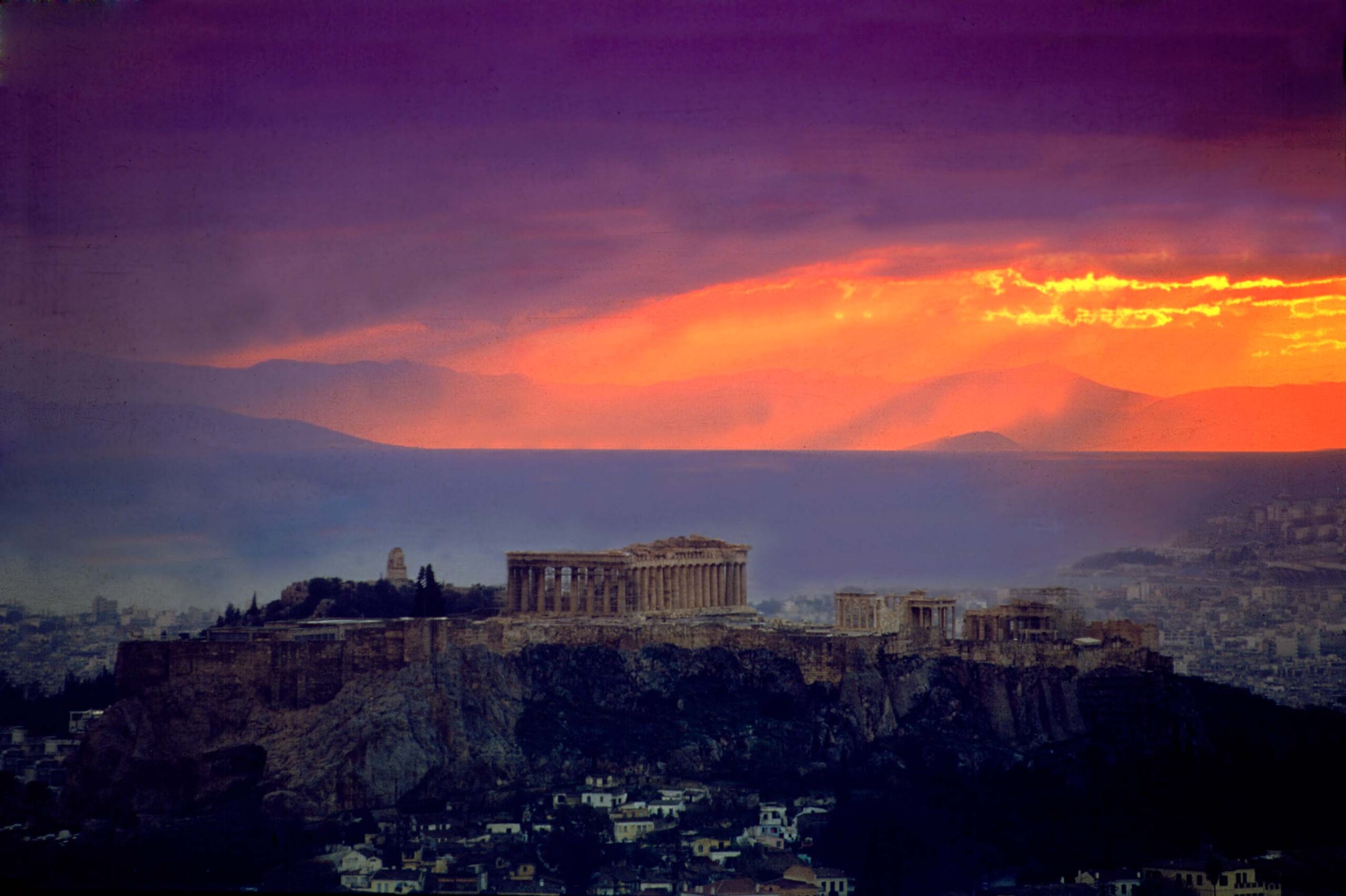 Greece Acropolis_Sunset Sunset over the Greek Acropolis