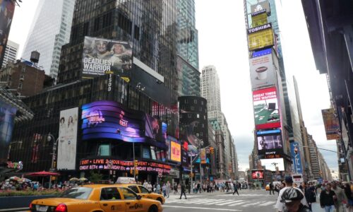 USA New York Broadway view