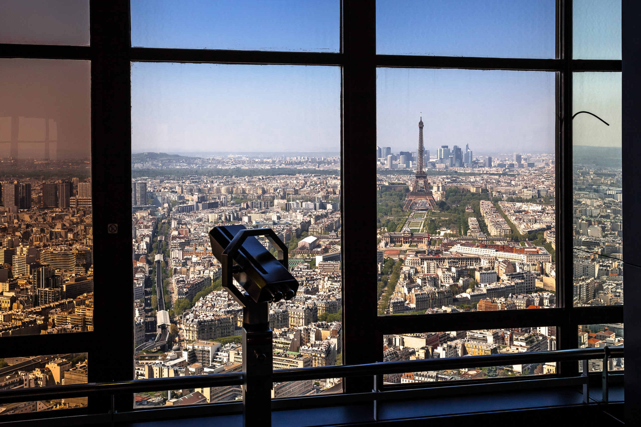 View,Of,Paris,From,The,Montparnasse,Tower,With,Champ,De View Of Paris From The Montparnasse Tower With Champ De Elysse
